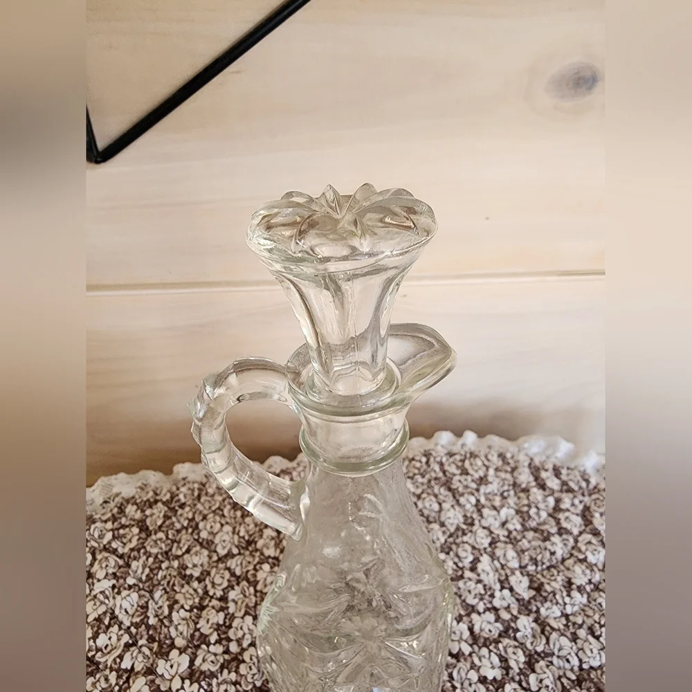 Vintage Clear Glass Small Decanter